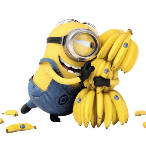 minion holding bananas